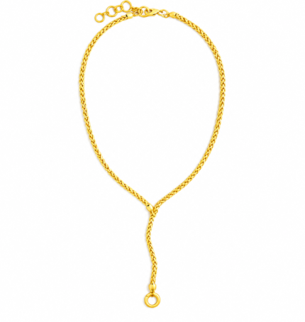 Petvoro Elegant Gold-Tone Braided Chain Adjustable Bracelet